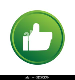 Symbol für Genehmigungsgeste. Daumen-nach-oben-Symbol. Social Like Vektor. Taste für positive Rückmeldung. EPS 10. Stock Vektor