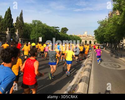 Marathonrennen. Madrid, Spanien. Stockfoto