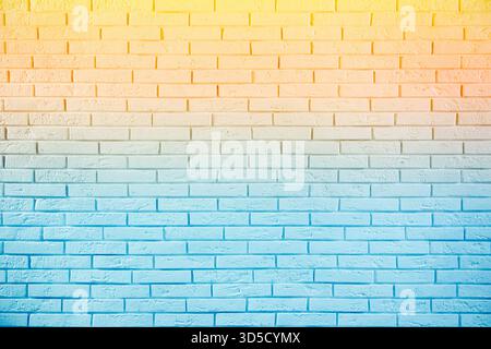 Ziegelwand in verschiedenen Farben als Hintergrund Stockfoto
