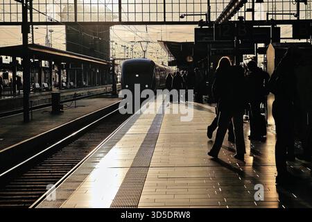 Frankfurt/Main, Hessen, Deutschland, 11.11.2025: Ein ICE fährt am Frankfurter Hauptbahnhof ein KEINE GRUNDSTÜCKSFREIGABE *** Frankfurt Main, Hessen, Deutschland, 11 11 2025 ein ICE kommt am Frankfurter Hauptbahnhof an KEINE GRUNDSTÜCKSFREIGABE Copyright: XdtsxNachrichtenagenturx dts 93288 Stockfoto