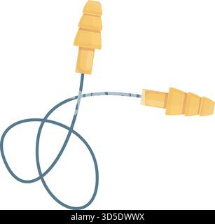 Cartoon-Vektor für Ohrstöpsel-Geräte mit Symbolen. Gehörschutz. Rauschen auditiv Stock Vektor