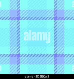 Teppichhintergrund Schottenstoff, Muster mit Modellstruktur. Marketingvektor nahtloses kariertes Textil in der Farbpalette Petrol und Blau. Stock Vektor