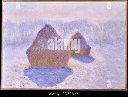 Heuhaufen (Effekt von Schnee und Sonne), 1891 von Claude Monet Stock Vektor