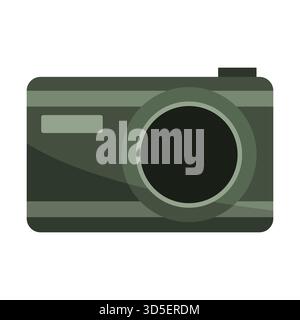 Digitalkameragerät. Foto-Verschlusssymbol. Objektivblendenvektor. Ausrüstung zur Bilderfassung. Stock Vektor