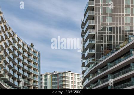Neue Wohngebäude in Richmond, BC, Kanada. Stockfoto