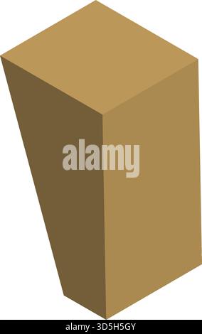 Da keine Personen das Bild abbildeten, haben Sie bei Shutterstock-Suche eine Beschreibung angefordert. Isometrische braune Pappschachtel weiß bac Stock Vektor