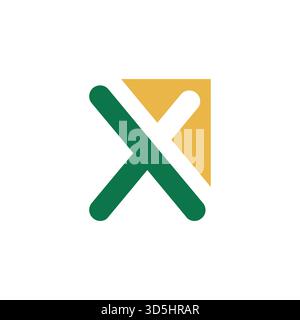 Ein modernes und minimalistisches Letter X-Logo mit Pfeildesign. Perfekt für Unternehmen, Finanzen, Technologie und Corporate Branding. Vektor-styl reinigen Stock Vektor