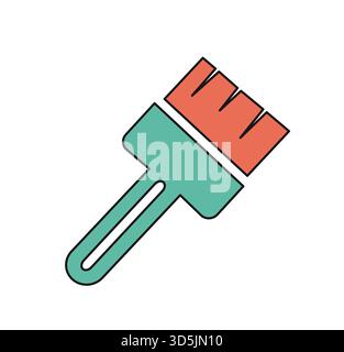 Pinselsymbol für Kunst, Kreativität, Design und Malwerkzeuge. Einfaches Grafikelement für verschiedene Projekte Stock Vektor
