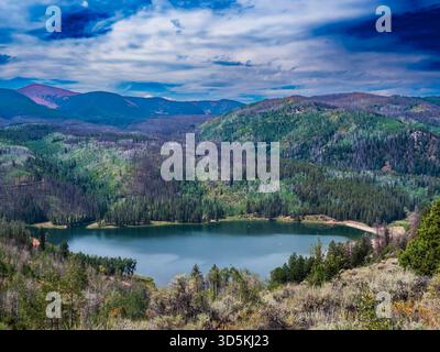 Blick auf den See vom Sneve Trail, Sylvan Lake State Park, Eagle, Colorado. Stockfoto