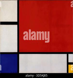 Komposition II in Rot, Blau und Gelb, 1930 von Piet Mondrian Stock Vektor