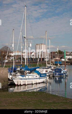 Fareham Hafen und Docks, Gosport, Hampshire, England Stockfoto
