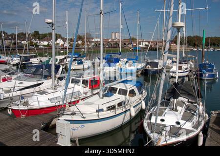 Fareham Hafen und Docks, Gosport, Hampshire, England Stockfoto