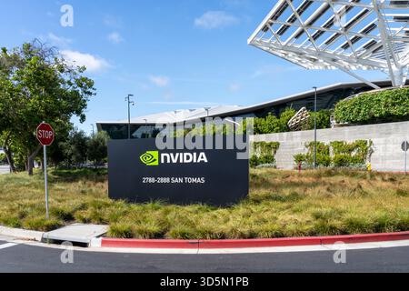 NVIDIA Hauptsitz in Santa Clara, Kalifornien, USA Stockfoto