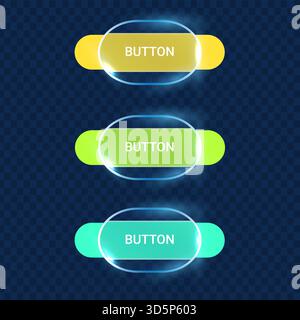 Moderne Glasmorphisformen in weichem Pastellstil Stock Vektor