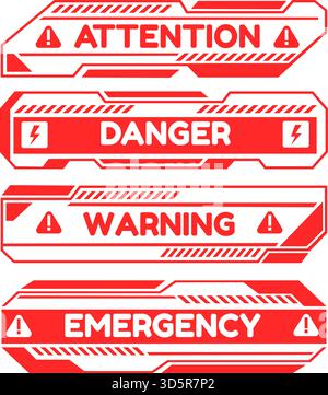 Konzeptionelles Layout mit hud-Elementen Stock Vektor