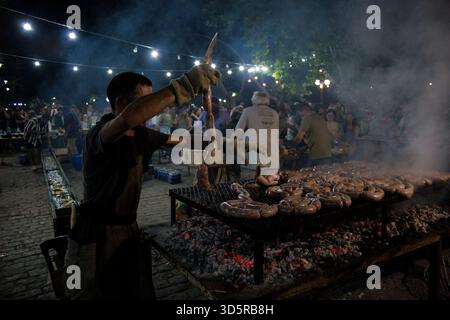 Das 86. Traditionsfest in San Antonio de Areco, Argentinien, vom 14. Bis 16. November 2025 umfasst Live-Musik, traditionelle Tänze, Volksmusik, Paraden und andere Aktivitäten im Gaucho-Stil. (Foto: Catriel Gallucci Bordoni/NurPhoto)0 Credit: NurPhoto SRL/Alamy Live News Stockfoto