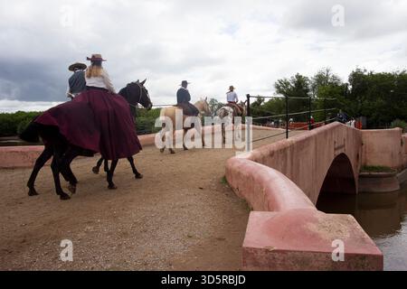 Das 86. Traditionsfest in San Antonio de Areco, Argentinien, vom 14. Bis 16. November 2025 umfasst Live-Musik, traditionelle Tänze, Volksmusik, Paraden und andere Aktivitäten im Gaucho-Stil. (Foto: Catriel Gallucci Bordoni/NurPhoto)0 Credit: NurPhoto SRL/Alamy Live News Stockfoto