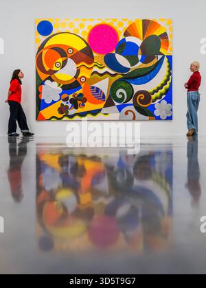 London, Großbritannien. November 2025. Swirling Water, 2025 - Beatriz Milhazes, Além do Horizonte, eine neue Ausstellung, die vom 19. November 2025 bis 17. Januar 2026 im White Cube Mason's Yard stattfindet. Guy Bell/Alamy Live News Stockfoto