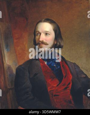 Um 1850 malte Charles Loring Elliott ein Öl-auf-Leinwand-Porträt des amerikanischen Genre-Malers William Sidney Mount; das Gemälde befindet sich in der Andrew W. Mellon Collection in der National Gallery of Art Stockfoto