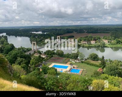 Le Chateau Gaillard dramatische mittelalterliche Festung erbaut von König Richard Löwenherz am Fluss seine Frankreich zerstört in Ruinen Architekturgeschichte Stockfoto
