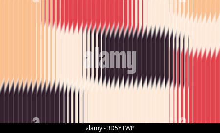 Geriffelter Glashintergrund mit Brechungseffekt. Schilfglas mit abstrakten Formen. Abstrakter Hintergrund Stockfoto