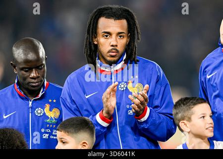 Jules Kounde während der FIFA Fussball-Weltmeisterschaft 2026, Qualifikation, Gruppenspiel der Gruppe D zwischen Frankreich und der Ukraine am 13. November 2025 im Parc des Princes-Stadion in Paris, Frankreich. Foto: Victor Joly/ABACAPRESS.COM Stockfoto