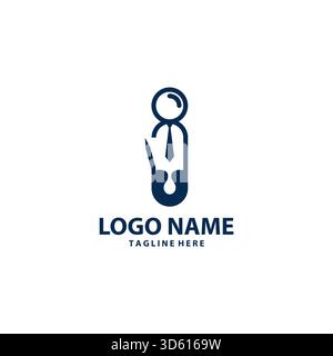 PIN Person Logo Design Vektor Stock Vektor