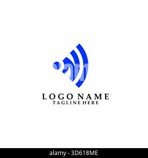 Letter N wlan Logo Design Vektor Stock Vektor