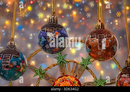 Ein sehr fröhliches Gondelweihnachten Stockfoto