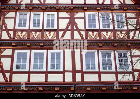 Malerisches Haus in Bad Sooden Allendorf im Werra-Tal in Deutschland, Hessen Stockfoto
