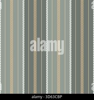 Griechischer Schlüssel nahtlos gestreiftes Vektormuster. Dekorative griechische Ornamente mit wiederholten geometrischen Motiven Stock Vektor
