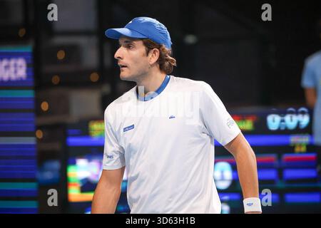 Bergamo, Italien. November 2025. Francesco Passaro (ITA) während ATP Challenger Bergamo, internationales Tennisspiel in Bergamo, Italien, 18. November 2025 Credit: Independent Photo Agency/Alamy Live News Stockfoto
