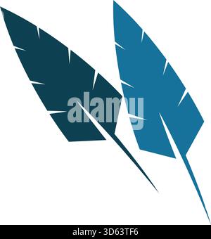 Illustration mit dem Quill-Logo Stock Vektor