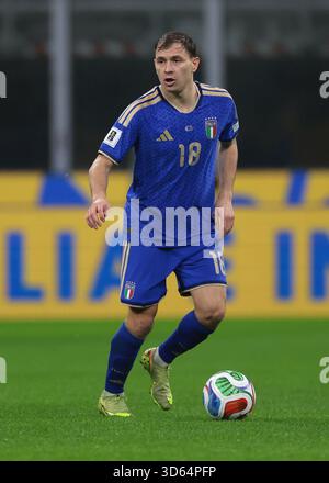 Mailand, Italien. November 2025. Nicolo Barella aus Italien während des Qualifikationsspiels Italien gegen Norwegen bei der FIFA Fussball-Weltmeisterschaft in Giuseppe Meazza, Mailand. Der Bildnachweis sollte lauten: Jonathan Moscrop/Sportimage Credit: Sportimage Ltd/Alamy Live News Stockfoto