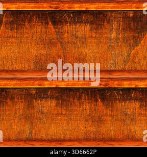 Nahtlose 4K-Fototextur von rotem Holz oder aok lackierter Sockeldielen. Stockfoto