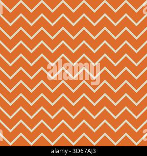 Leuchtendes Retro-Orangefarbenes Chevron-Muster Stock Vektor