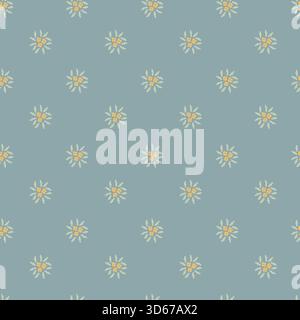 Kleine Rosetten Mit Floralem Design In Zartem Blau Stock Vektor