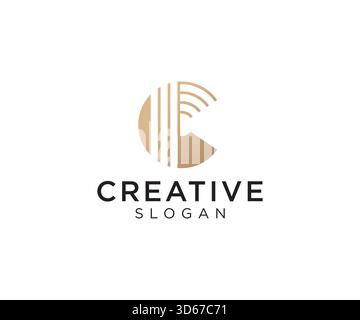 Letter C Logo Design für verschiedene Arten von Unternehmen und Unternehmen Stock Vektor