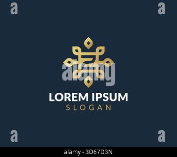 Elegantes Logo-Symbol mit elegantem Schriftzug. Erstes Firmenlogo mit Monogramm Stock Vektor