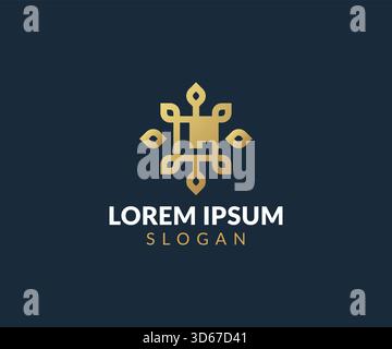 Elegantes Logo-Symbol mit elegantem Schriftzug. Erstes Firmenlogo mit Monogramm Stock Vektor