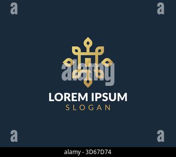 Elegantes Logo-Symbol mit elegantem Schriftzug. Erstes Firmenlogo mit Monogramm Stock Vektor