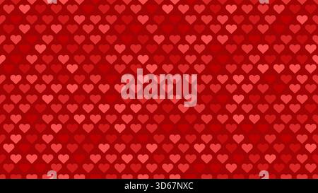 Ein nahtloses Muster mit glitzernden roten Herzen Stock Vektor