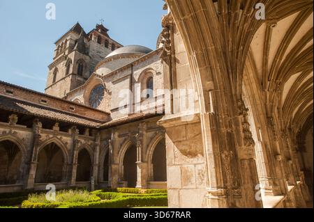 Kreuzgang der Kathedrale Saint-Etienne, Cahors, Departement Lot, Region Midi-Pyrenäen, Occitanie, Südwesten Frankreichs, Europa Stockfoto