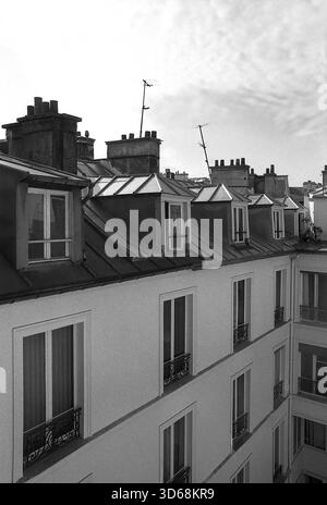 1975, Paris, Rive Droite, Dachböden. Stockfoto