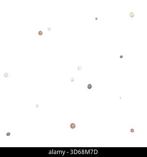 Abstrakte Kreise Aquarelle stummschalten mehrfarbiges nahtloses Muster. Kreis handgemalte Aquarellpinsel strukturierte Polka Dots rot, grau, beige Farben. Design Stockfoto