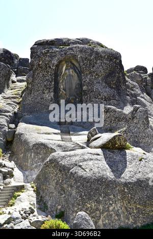 Naturpark Serra da Estrela. Covao do Boi, Nossa Senhora da Boa Estrela. Zentralsystem, Portugal. Stockfoto