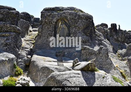 Naturpark Serra da Estrela. Covao do Boi, Nossa Senhora da Boa Estrela. Zentralsystem, Portugal. Stockfoto