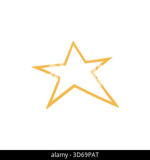 Weihnachten, Winter-Ikone. Handgezeichnete Abbildung. Stern. Farbige Kontur. Design zum Ausmalen von Seiten, Postkarten. Symbol-Badge-Zeichen Stock Vektor