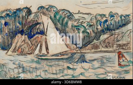 "Voilier naviguant sur le Trieux. Paul Signac (Französisch, 1863-1935)" Stockfoto