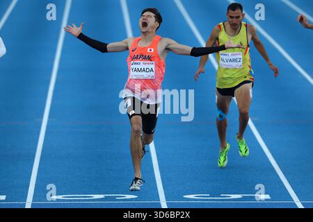 Tokio, Japan. November 2025. Maki Yamada (JPN) Athletics:TOKYO 2025 DEAFLYMPICS Männer's 400m Finale im Komazawa Stadium in Tokio, Japan. Quelle: Jun Tsukida/AFLO SPORT/Alamy Live News Stockfoto